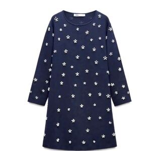 ZARA FAUX PEARL KNIT MINI DRESS NWT